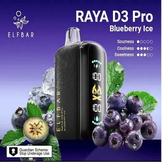 Elf Bar Raya D3 Pro 30K – Blueberry Ice - Vape Shop Kochi VapeshopKochi