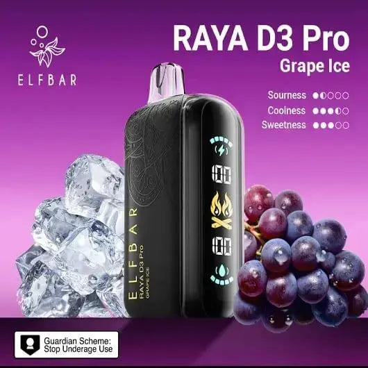 Elf bar Raya d3 pro -30k Grape ice - Vape Shop Kochi VapeshopKochi