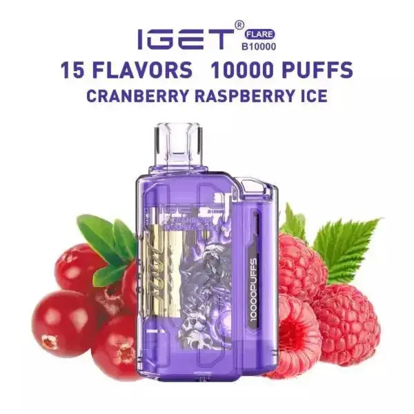 IGET FLARE B10000 – Cranberry Raspberry ice - Vape Shop Kochi VapeshopKochi