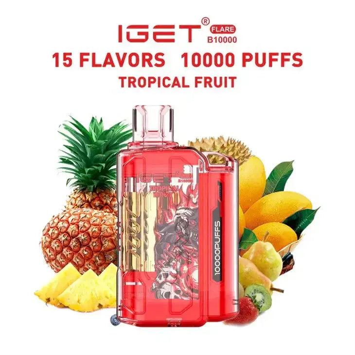 IGET FLARE B10000 – Tropical Fruit - Vape Shop Kochi VapeshopKochi