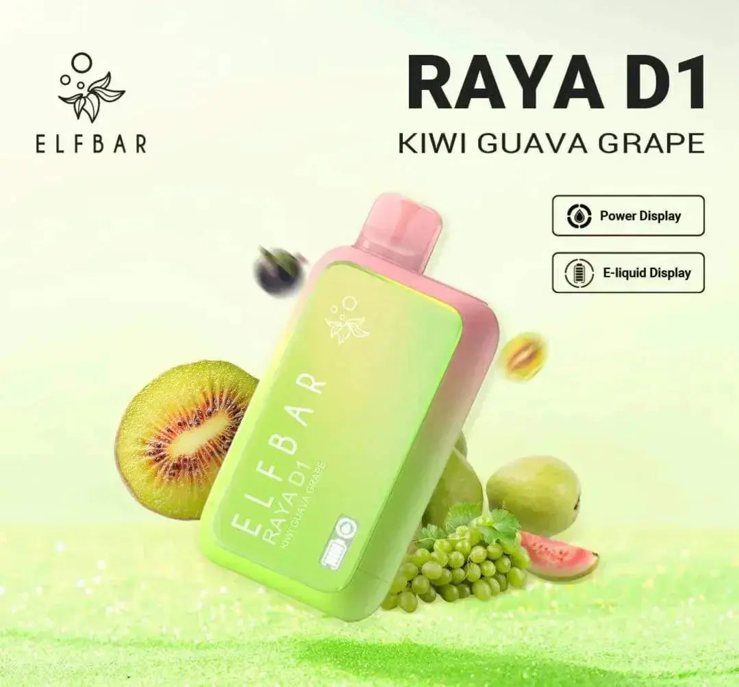 ELF BAR RAYA D1 – Kiwi Guava Grape - Vape Shop Kochi VapeshopKochi