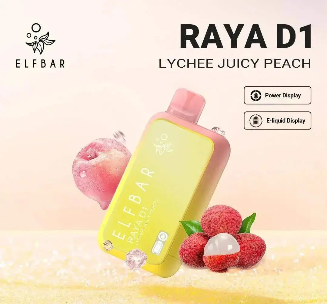ELF BAR RAYA D1 – Lychee Juicy Peach - Vape Shop Kochi VapeshopKochi