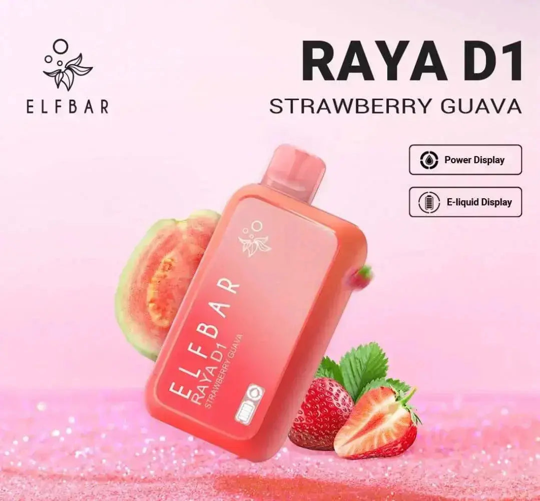 ELF BAR RAYA D1 – Strawberry Guava - Vape Shop Kochi VapeshopKochi
