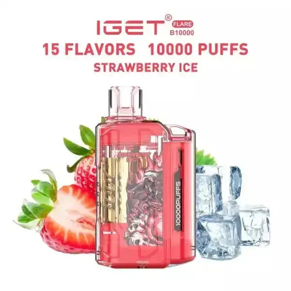 IGET FLARE B10000 – Strawberry ice - Vape Shop Kochi VapeshopKochi