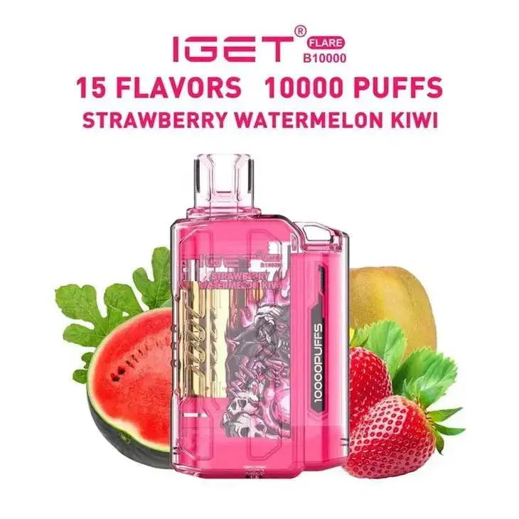 IGET FLARE B10000 – Strawberry Watermelon Kiwi - Vape Shop Kochi VapeshopKochi